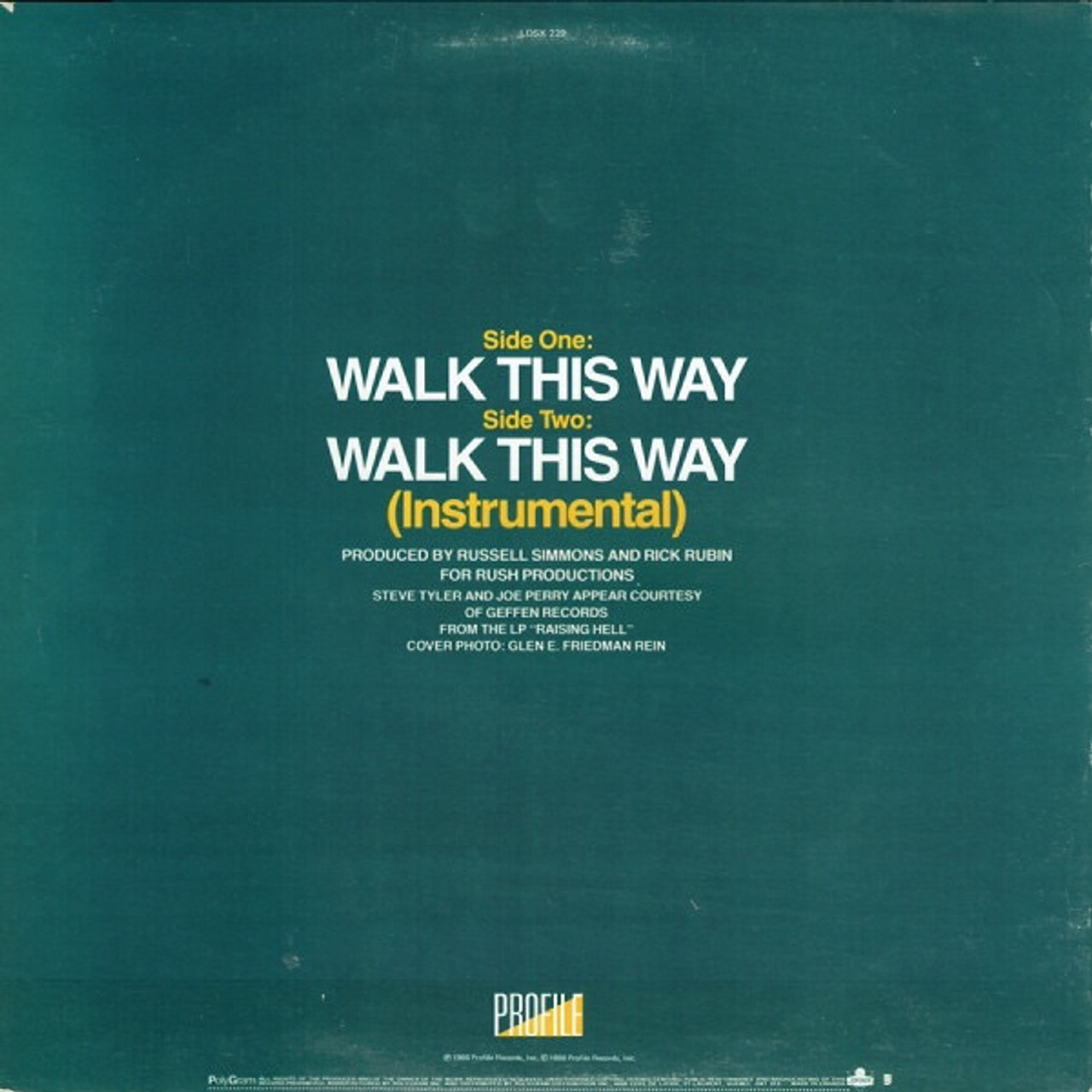 Run-DMC - Walk This Way (12” 45 RPM) - The Record Centre