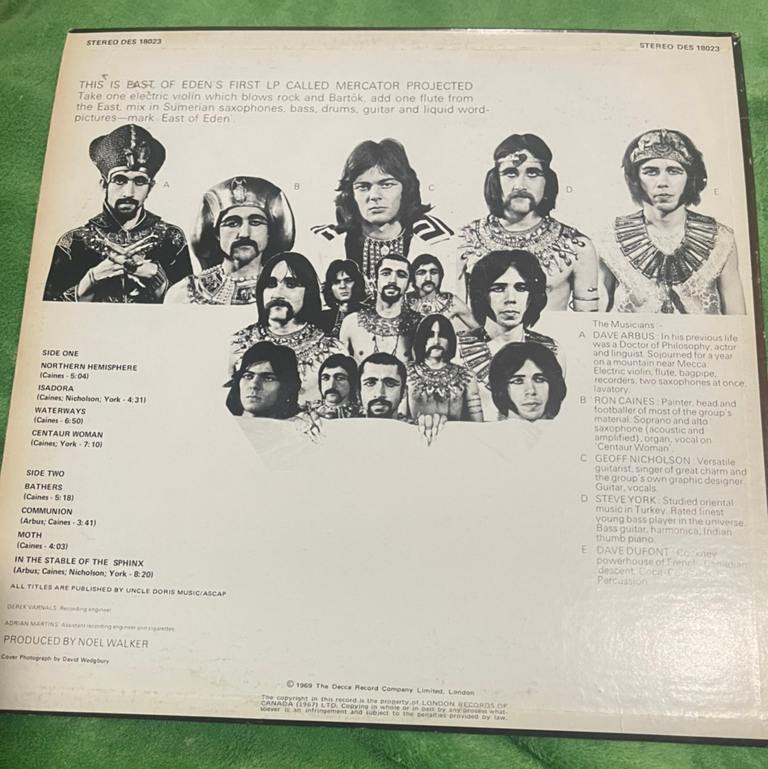East Of Eden - Mercator Projected (1969 Canadian pressing) - The