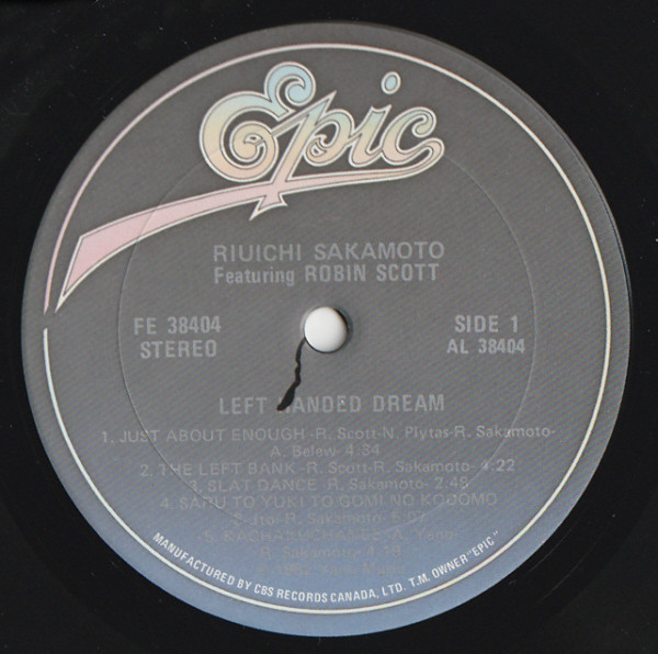 Riuchi Riuchi Sakamoto Featuring Robin Scott - Left Handed Dream used LP ...