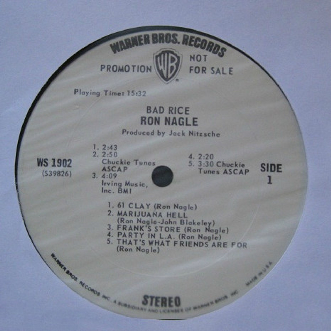 Ron Nagle – Bad Rice (Promo)