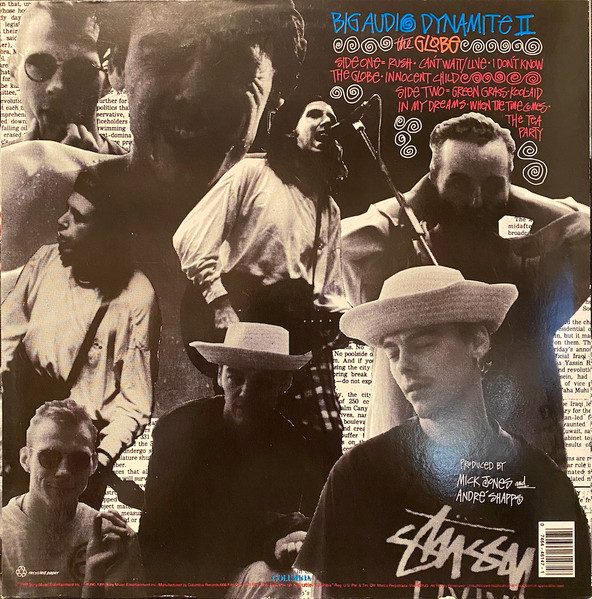Big Audio Dynamite II – The Globe LP used US 1991 NM/VG+