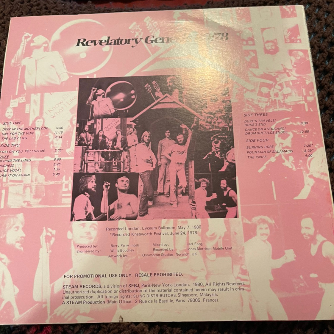 Genesis - Revelatory Genesis 80:78 (Live Bootleg) - The Record Centre