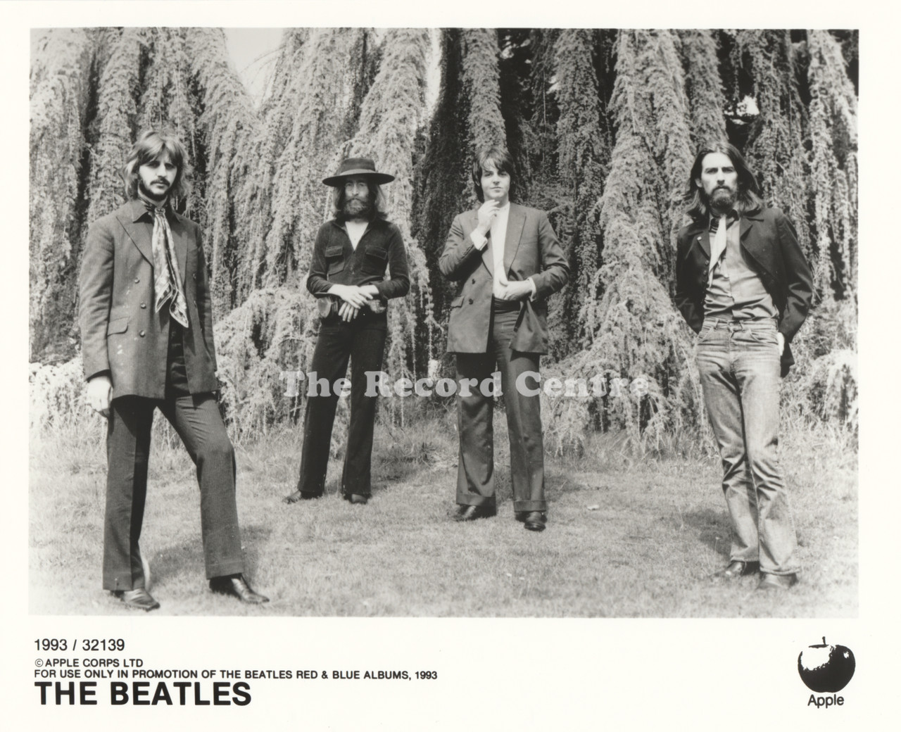 The Beatles 8x10 promo black & white photo for 1993 Beatles Red