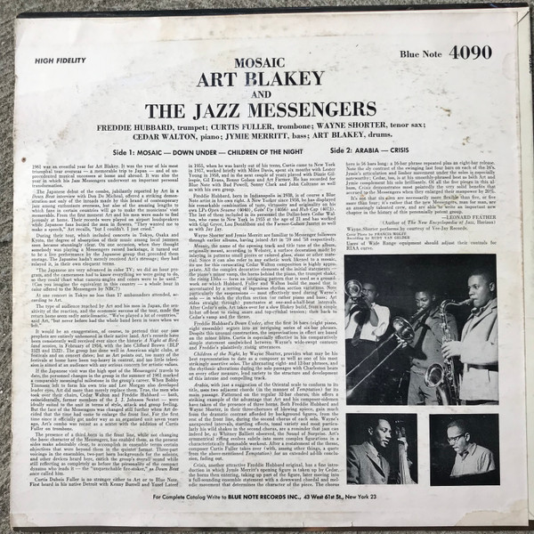 Art Blakey & The Jazz Messengers – Mosaic LP used US 1966 Blue