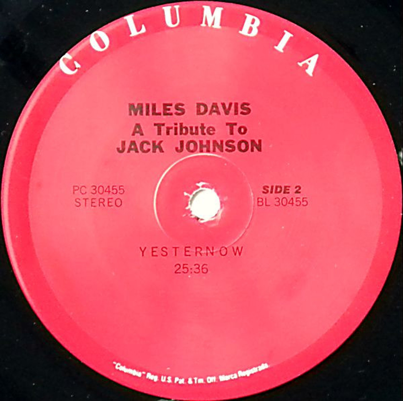 Miles Davis A Tribute To Jack Johnson LP used US 1990s reissue NM/VG+