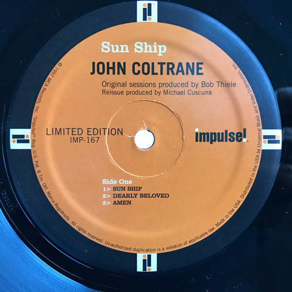 John Coltrane – Sun Ship (LP used US ltd. ed. remastered