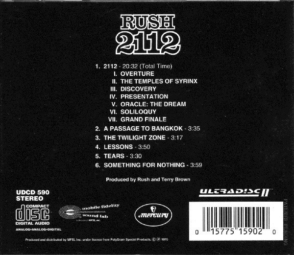 Rush - 2112 (1993 MFSL 24K Gold CD EX/EX) - The Record Centre