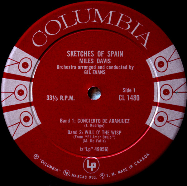 Miles Davis – Sketches Of Spain (LP used Canada 1960 mono VG+/VG)