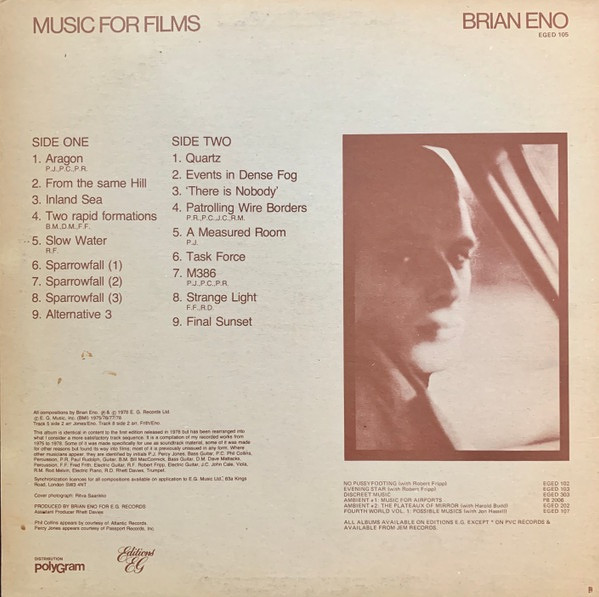 Brian Eno - Music For Films (1980 EX/EX) - The Record Centre