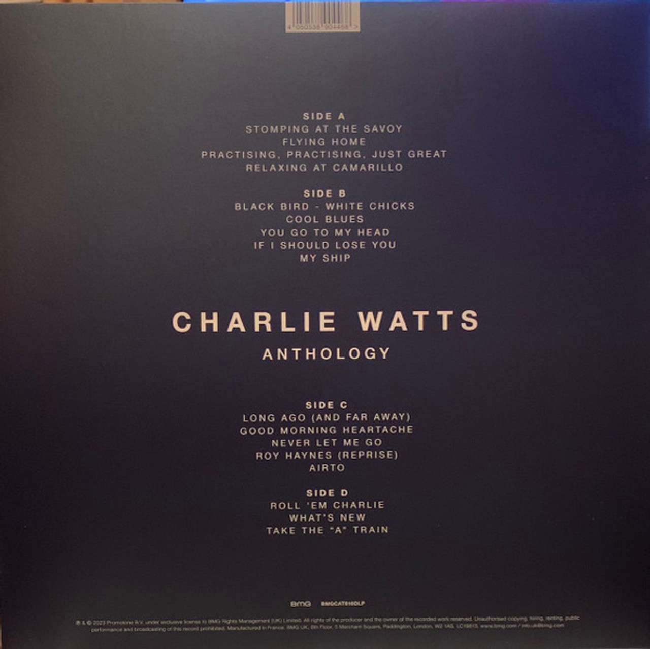 ワールドワイド2LP Charlie Watts Anthology BMGCAT816DLP BMG /00520 Charlie Watts – Anthology – 2 x CD (Compilation, Remastered