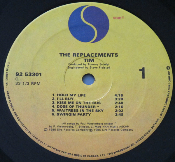 The Replacements – Tim (1st Canadian)
