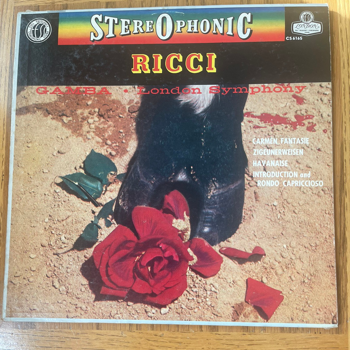 RICCI SARASATE CARMEN FANTASY DECCA LONDON UK ED1 BLUEBACK FFSS WB