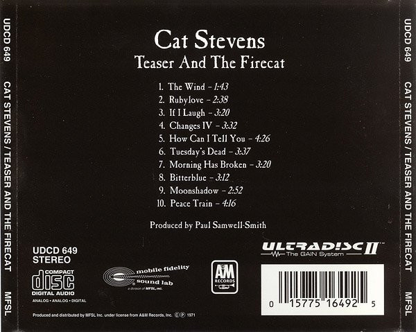 Cat Stevens ~ Teaser And The Firecat (1995 Sealed MoFi Gold