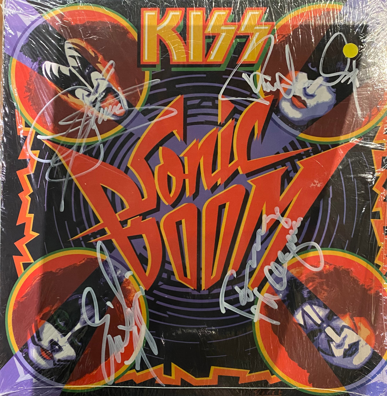 KISS SONIC BOOM 直筆サイン入りCD Kiss - Sonic Boom (Autographed USA, orange marbled vinyl) (EX/EX