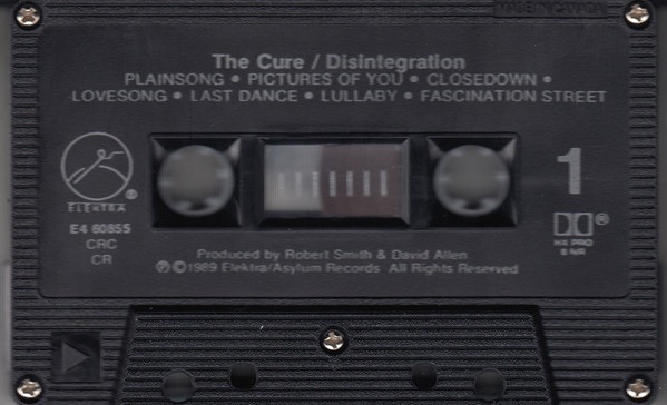 The Cure Disintegration 1989 Cassette The Record Centre