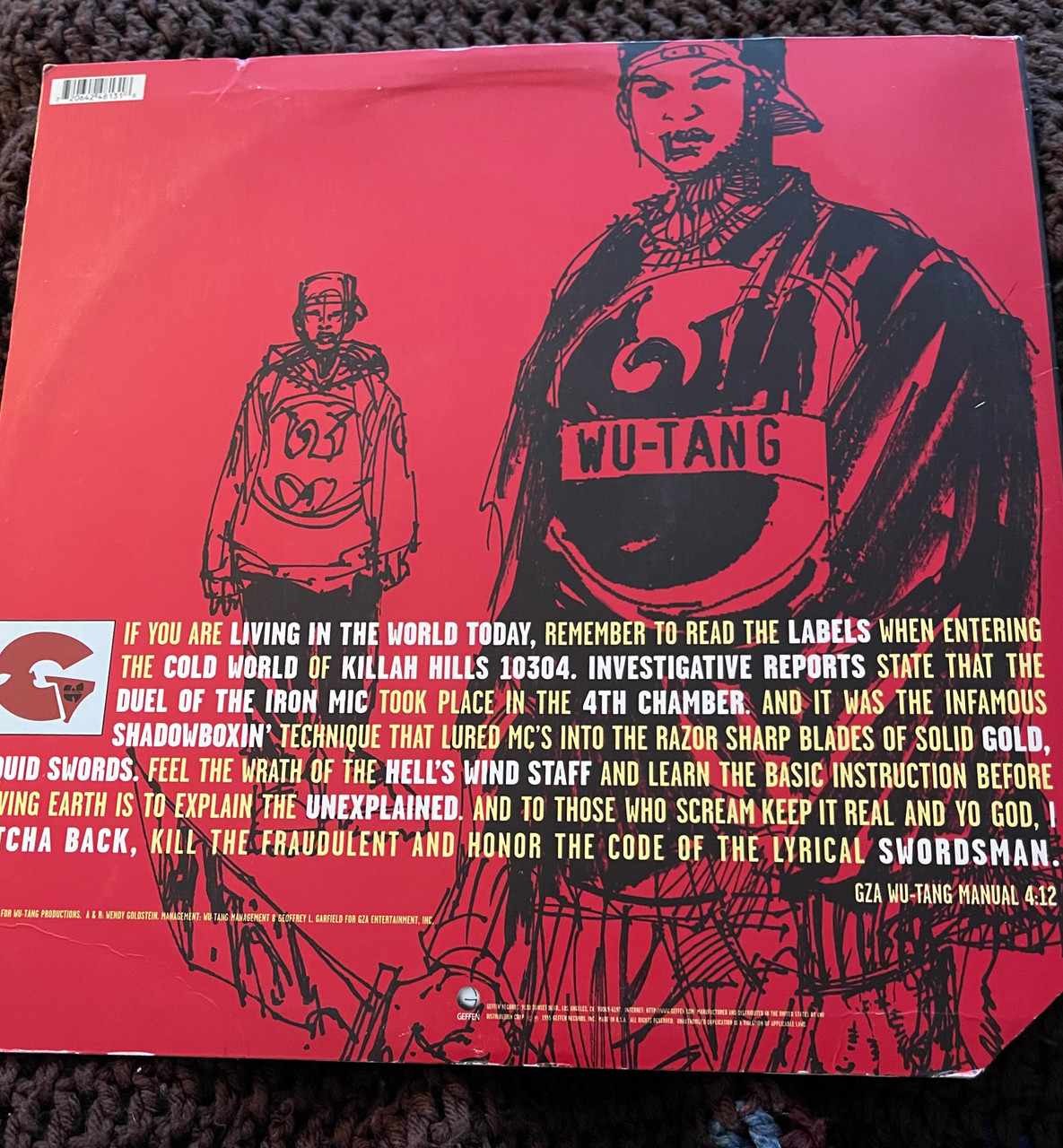 Genius* /GZA ~ Liquid Swords (VG+ Vinyl 1995 Original Pressing