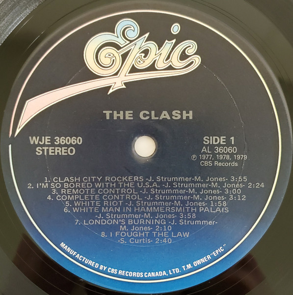 The Clash – The Clash (LP used Canada reissue blue cover NM/VG+)