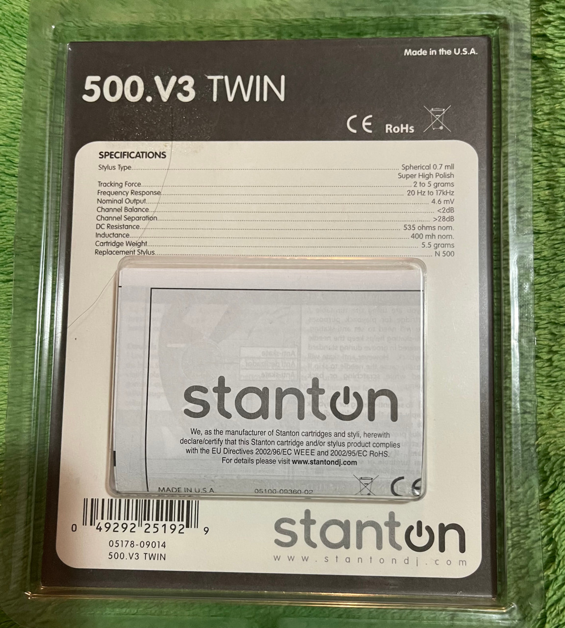 NEW 78 Rpm ONLY Stylus/Needle For STANTON D5127/5107 STANTON 500 SERIES
