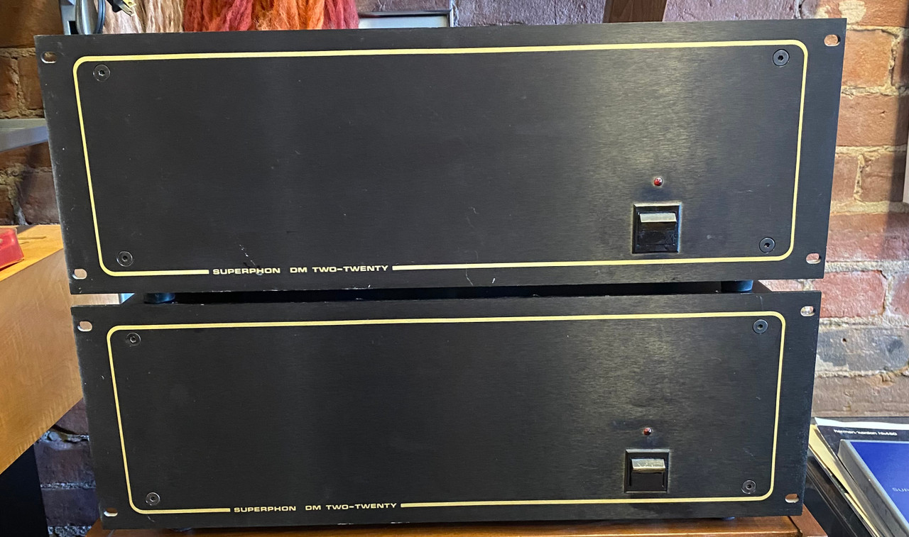 バ*ラ様 SUPERPHON DM TWO-TWENTY DM220 パワーアン Pair of Superphon DM Two-Twenty Mono Amplifiers (200 watts per