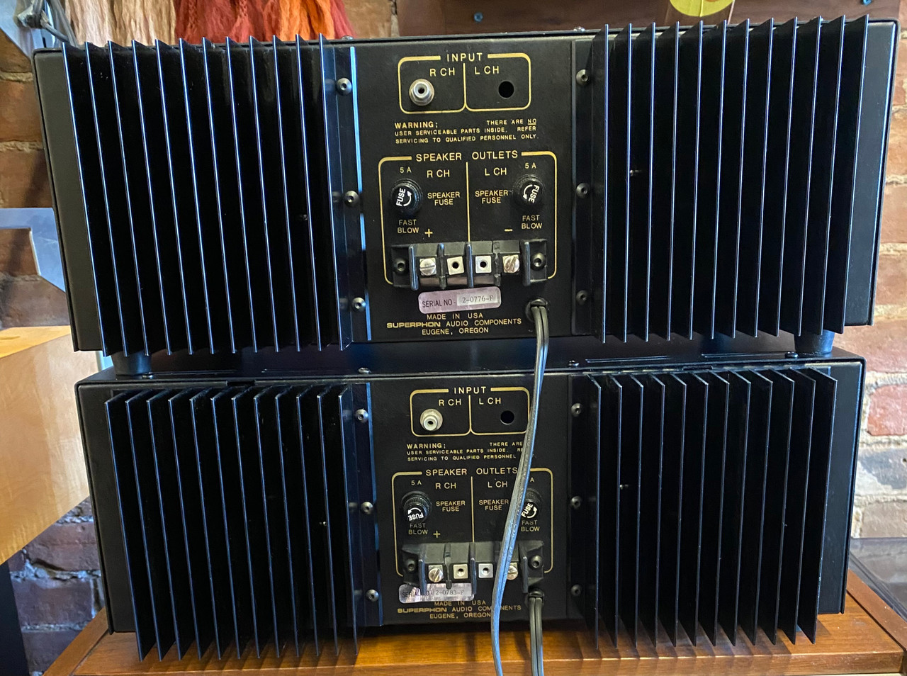 バ*ラ様 SUPERPHON DM TWO-TWENTY DM220 パワーアン Pair of Superphon DM Two-Twenty Mono Amplifiers (200 watts per