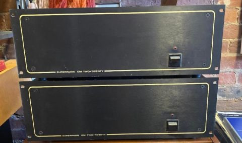 バ*ラ様 SUPERPHON DM TWO-TWENTY DM220 パワーアン Pair of Superphon DM Two-Twenty Mono Amplifiers (200 watts per