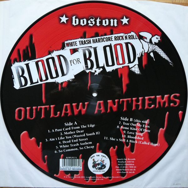 Blood For Blood – Outlaw Anthems (LP double sided picture disk