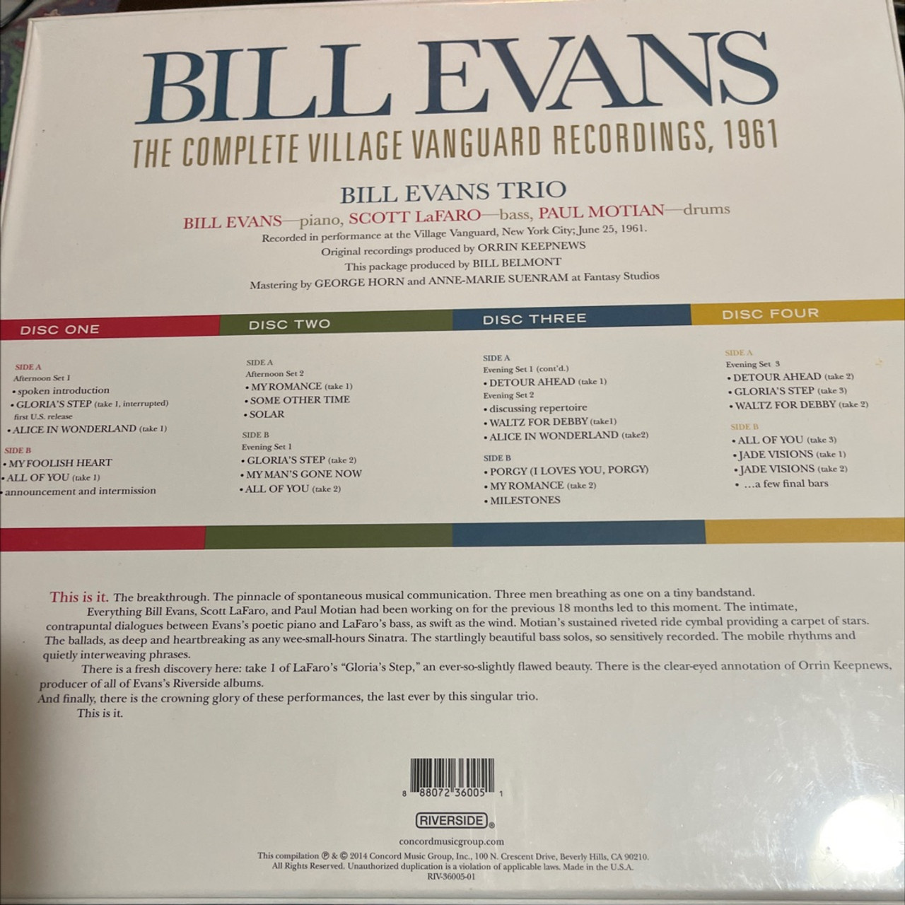 Bill Evans - The Complete Village Vanguard Recordings 1961 (Boxset