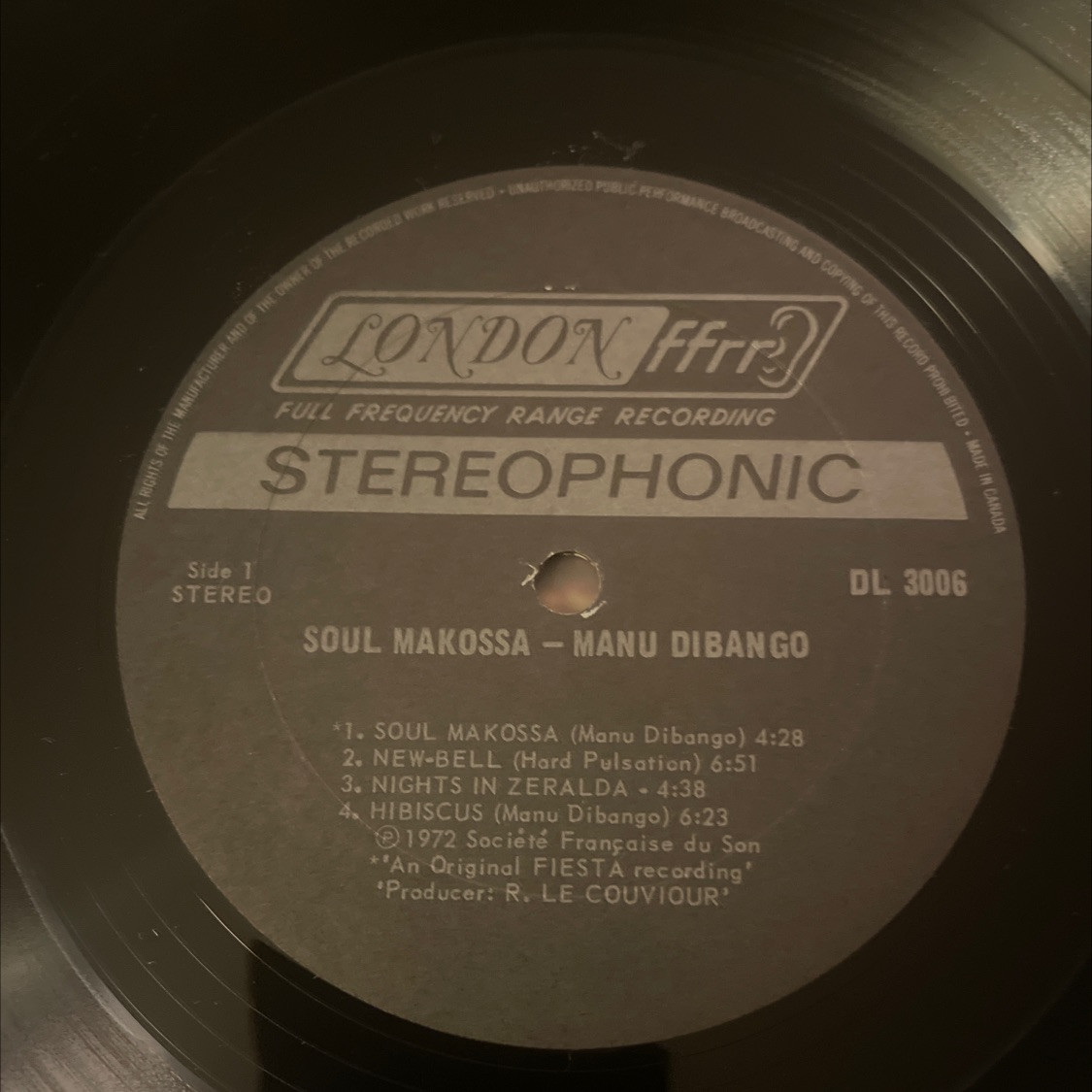 Manu Dibango - O Boso (Soul Makossa) - The Record Centre