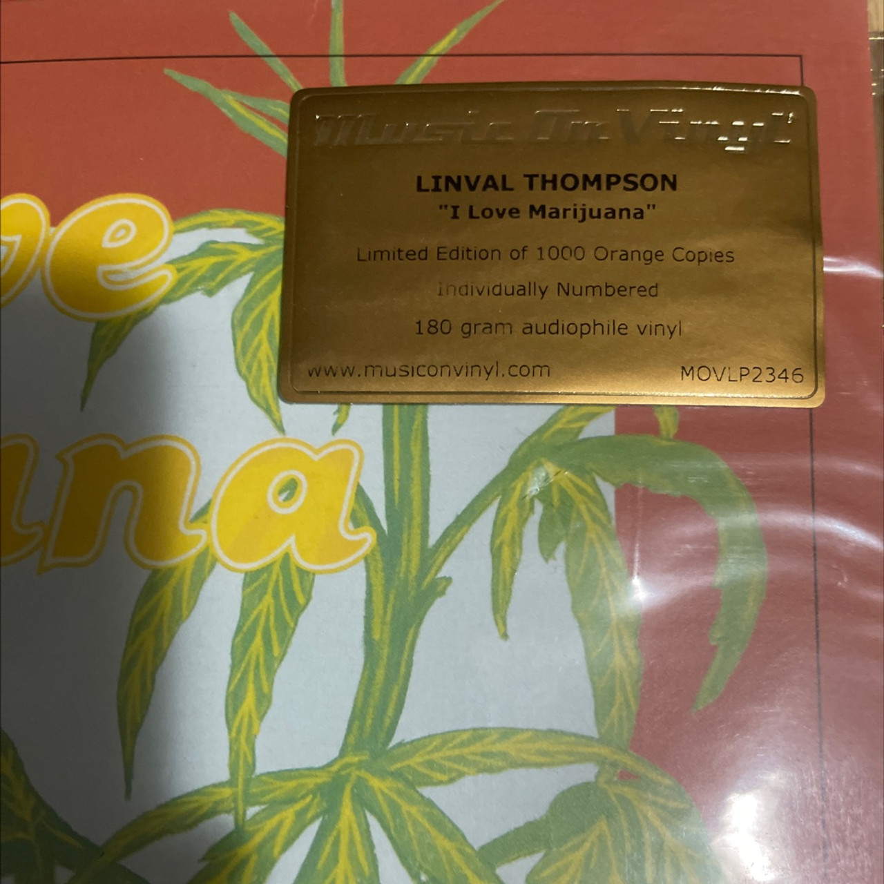 Linval Thompson - I Love Marijuana (Limited Edition numbered