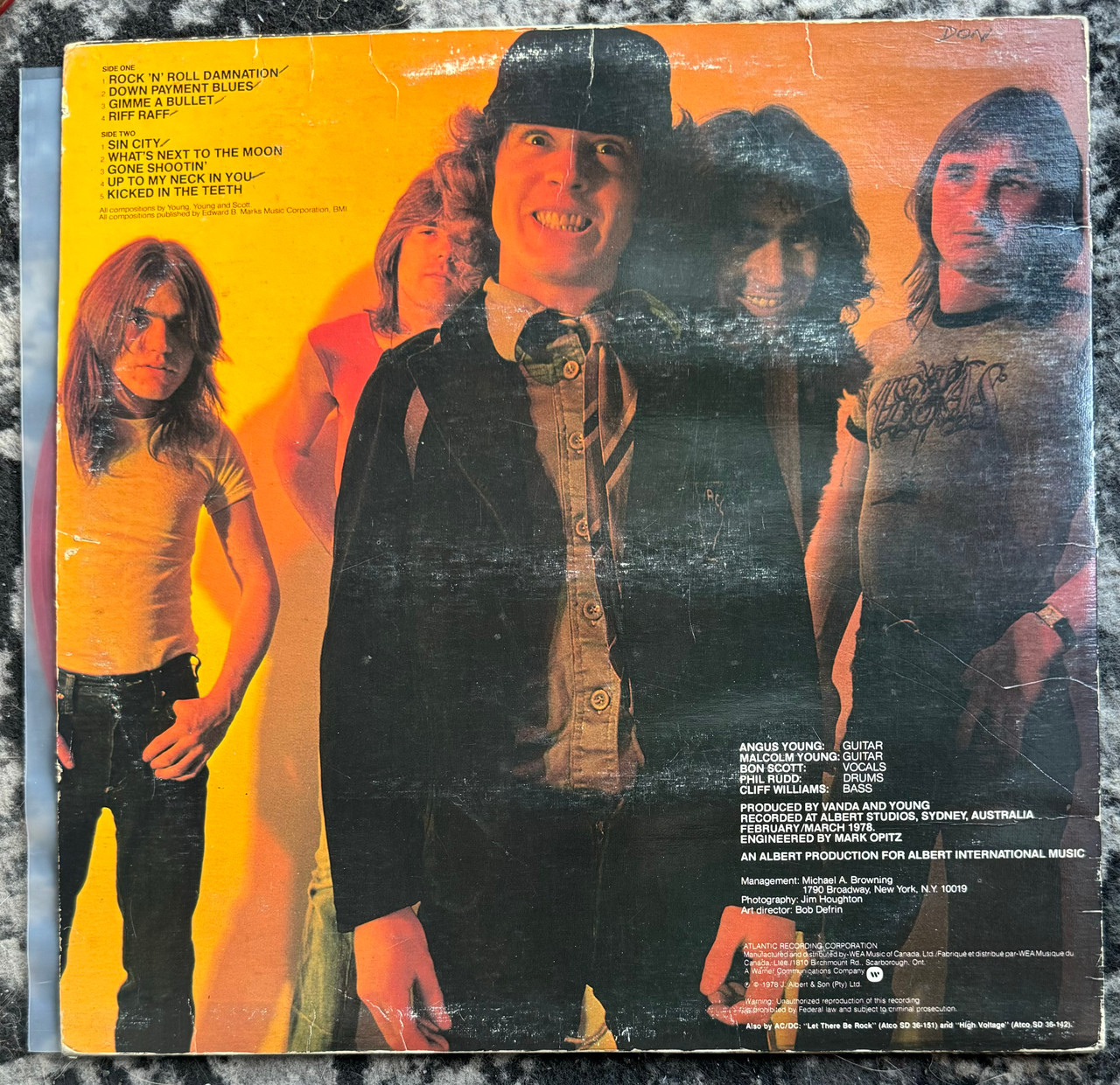 AC/DC - Powerage (1978 Red Translucent Vinyl EX/G) - The Record Centre