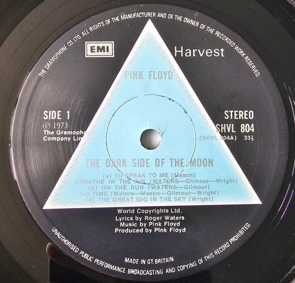 Pink Floyd - The Dark Side Of The Moon (1973 1st UK Blue Triangle