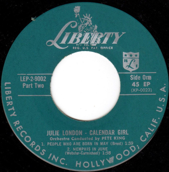 Julie London - Calendar Girl - Part Two (1956 7” VG/VG) - The
