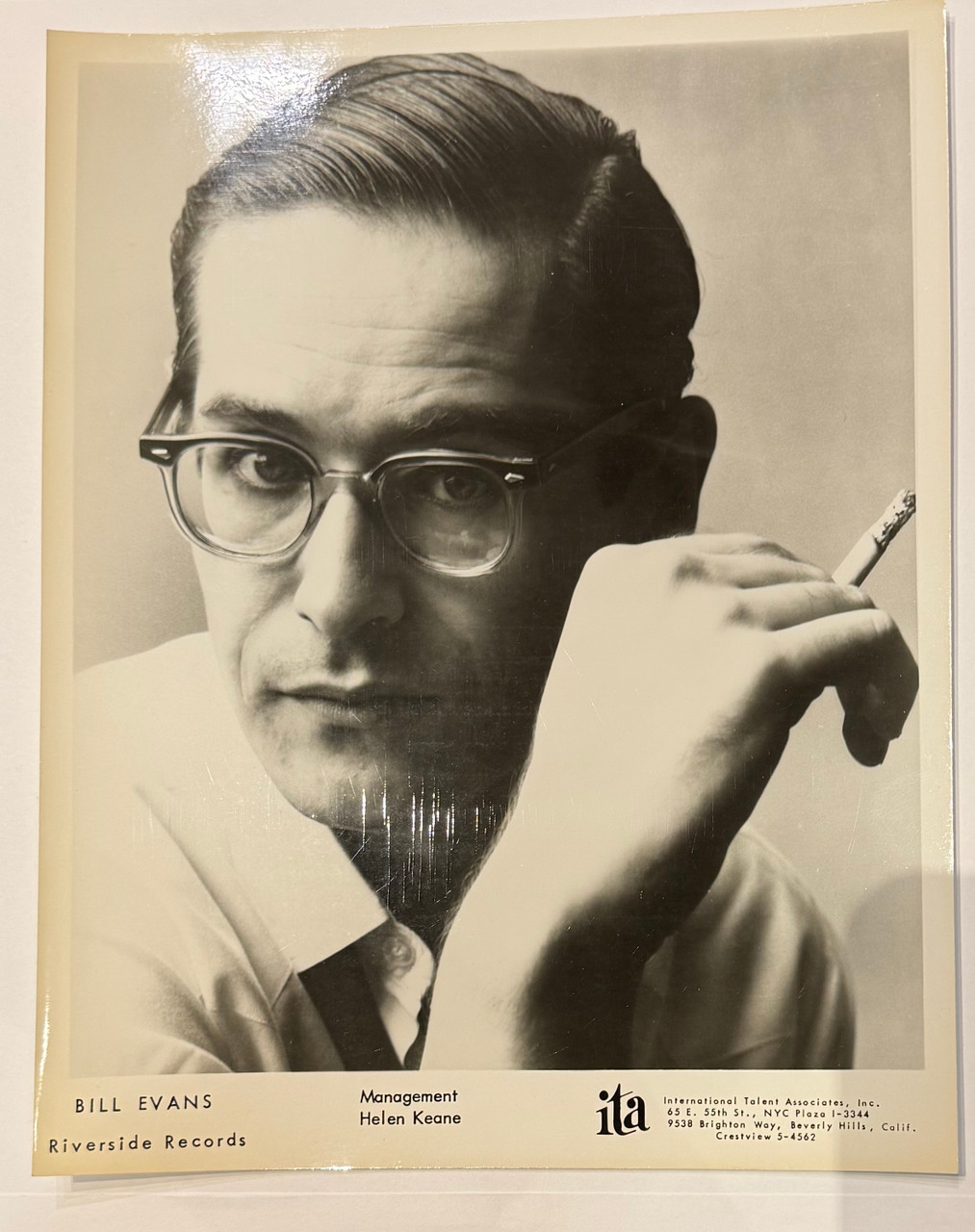Rare Bill Evans 1964 International Talent Associates Promo Photo
