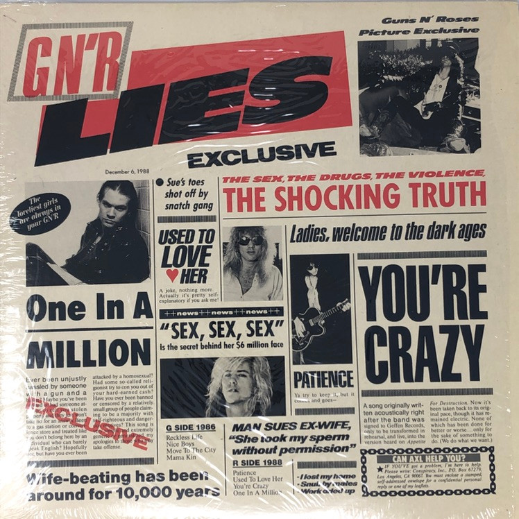 Guns N' Roses - G N' R Lies (Original Canadian Pressing in Open