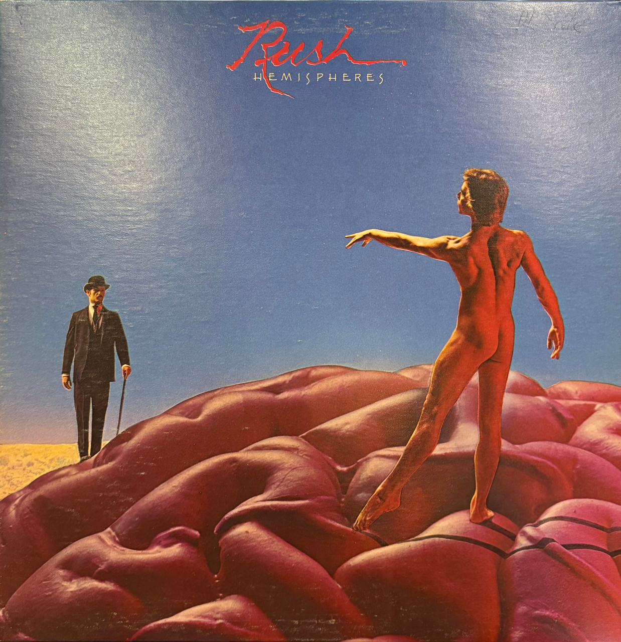 Rush - Hemispheres (1978 Canada, Gatefold, No poster, Writing top