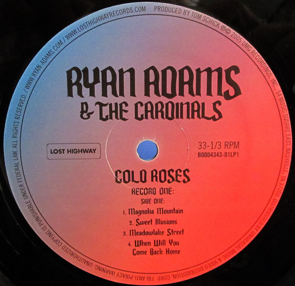 Ryan Adams & The Cardinals – Cold Roses (2LPs used US 2005 on 180