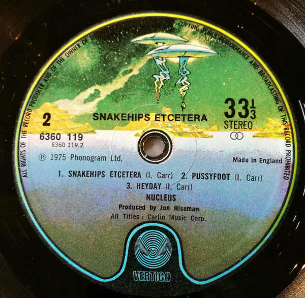 Nucleus - Snakehips Etcetera (1975 UK NM/NM) - The Record Centre