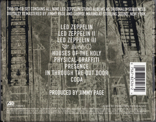 Led Zeppelin - The Complete Studio Recordings 10 CD Boxset (1993