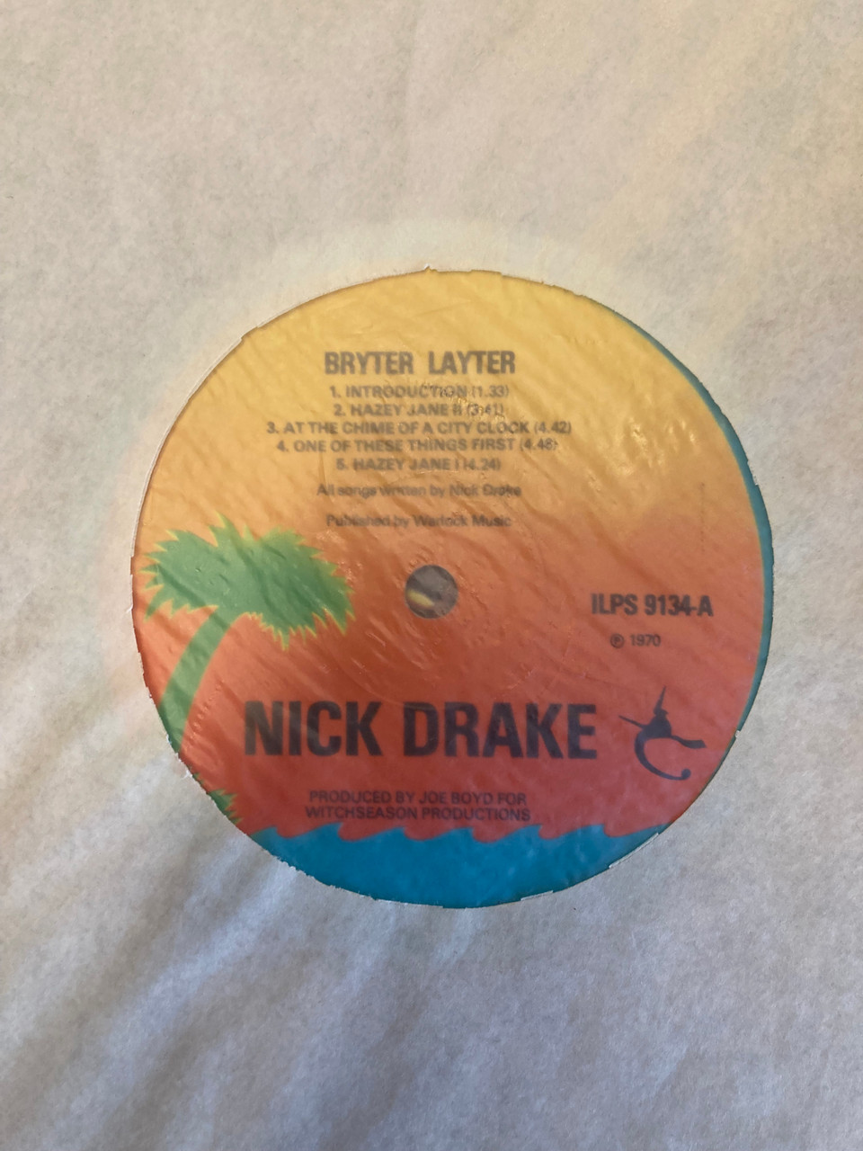Nick Drake - Bryter Layter (1976 UK, reissue, NM/VG+) - The Record