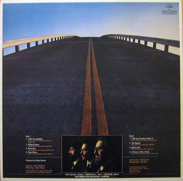 The Bill Evans Trio – I Will Say Goodbye (LP used France 1980 NM-/VG+)