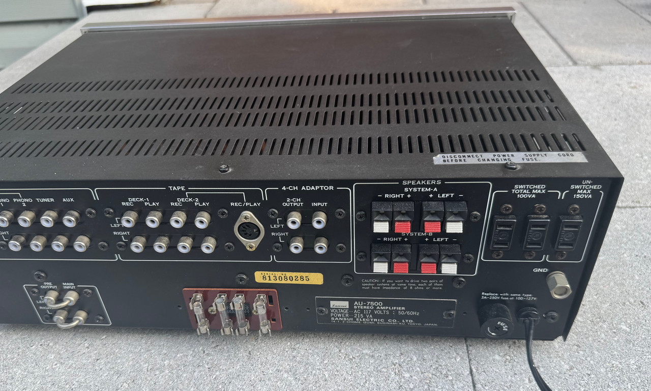 Sansui AU-7500 Integrated Amplifier -Serviced - The Record Centre