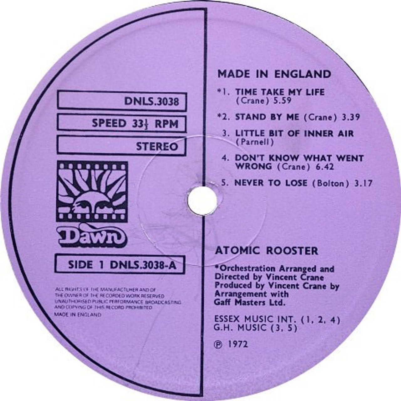 Atomic Rooster - Made In England (1972 UK) - The Record Centre