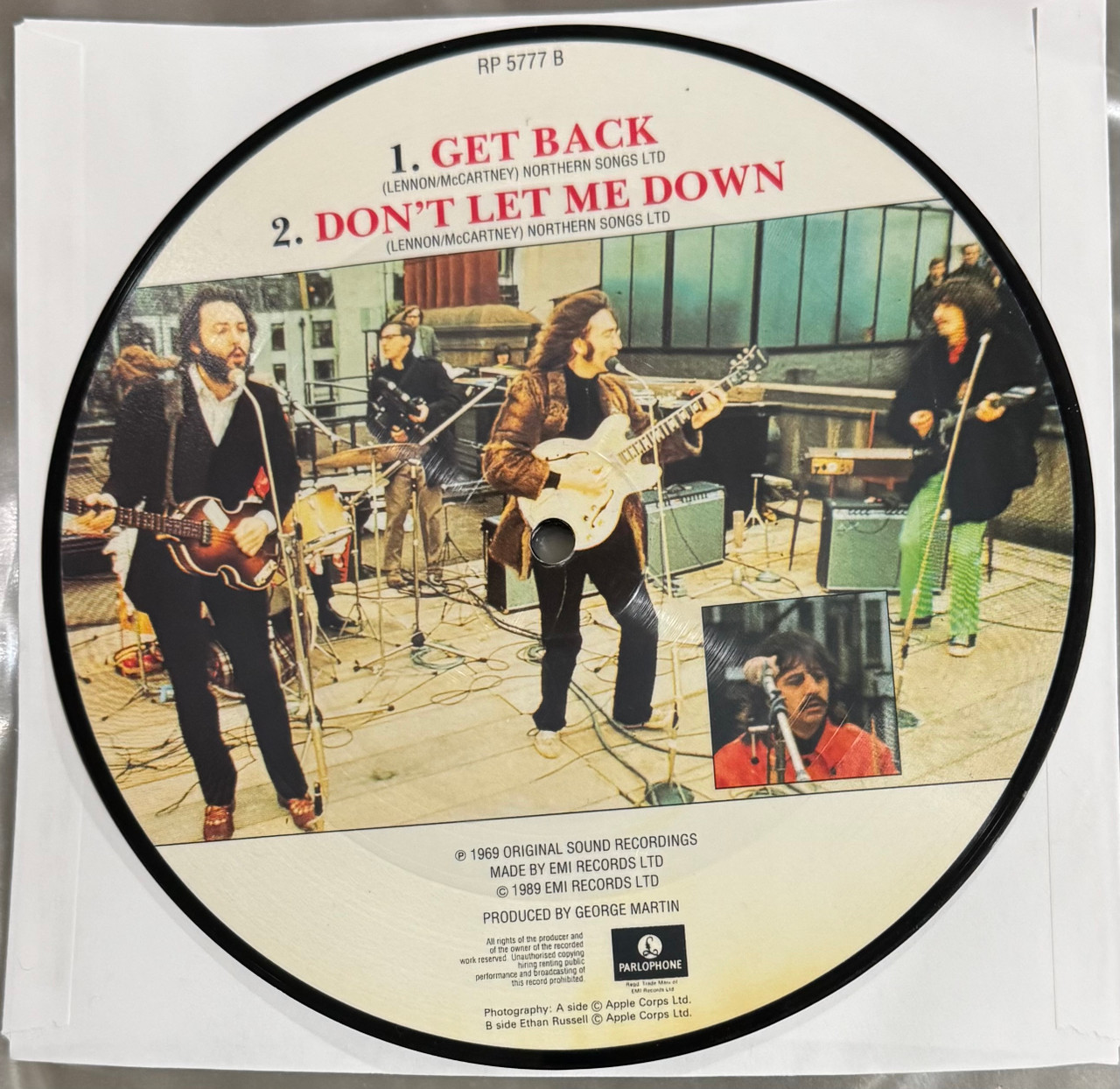 Beatles ビートルズ GB YOOW RECORDS GET BACK The Beatles - Get Back (1989 UK 7” Picture Disc NM) - The Record