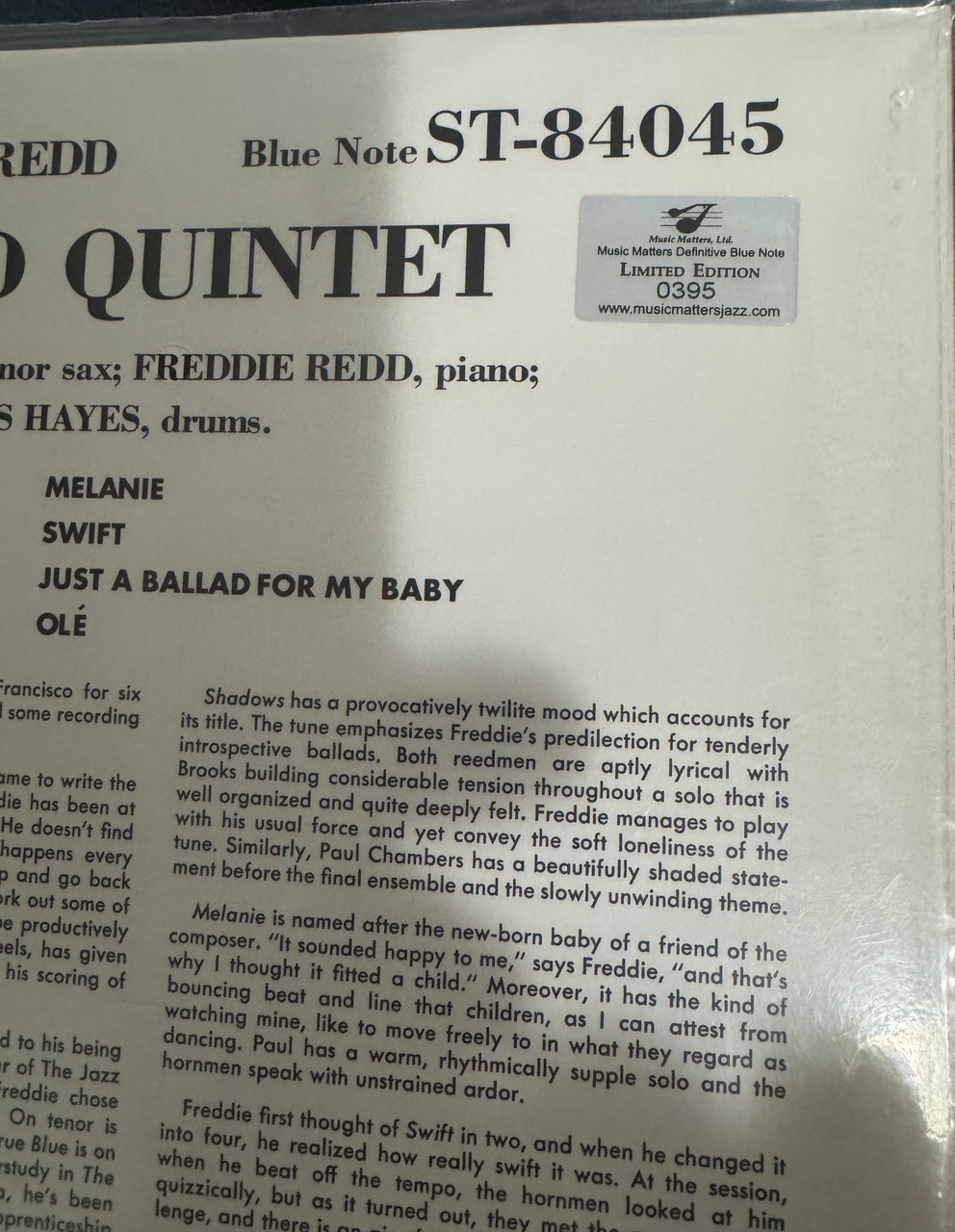 Freddie Redd Quintet - Shades of Redd (2009 SEALEDMusic Matters