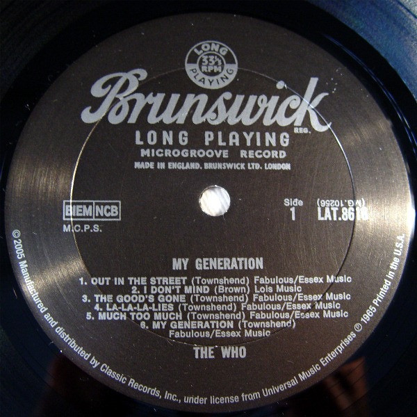 The Who My Generation (Classic Records QUIEX SVP 200g) The Record