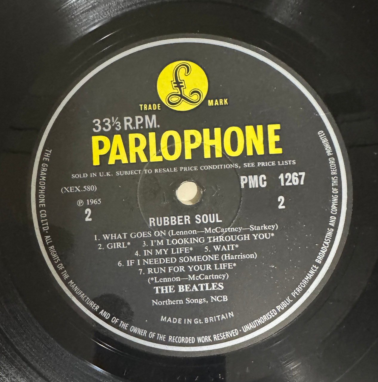 The Beatles - Rubber Soul (1965 UK Mono 2nd Pressing VG+/VG) - The