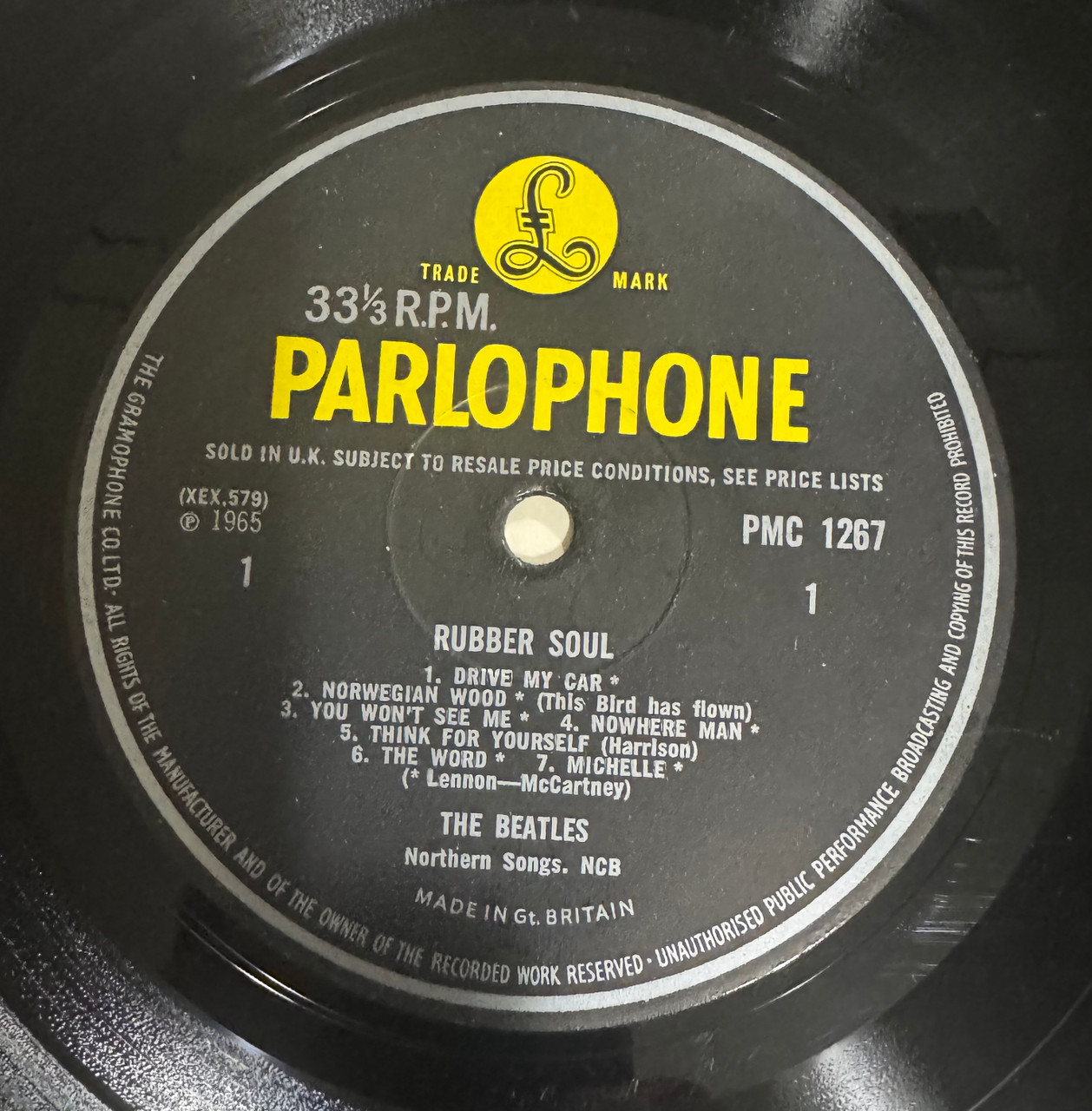 The Beatles - Rubber Soul (1965 UK Mono 2nd Pressing VG+/VG) - The