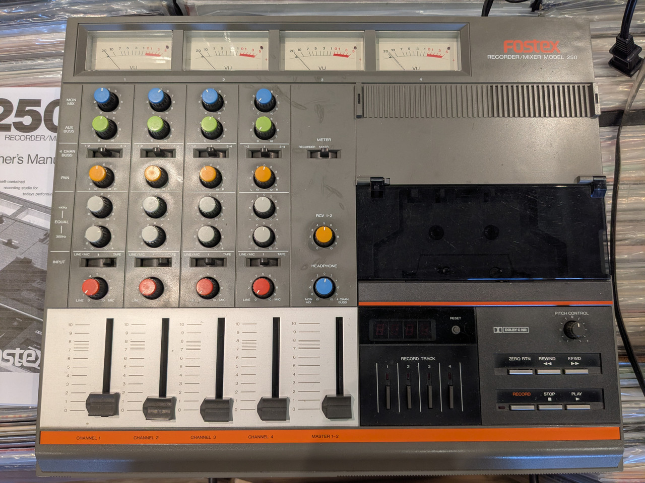Fostex Recorder/Mixer Model 250 (4-track cassette recorder) - The