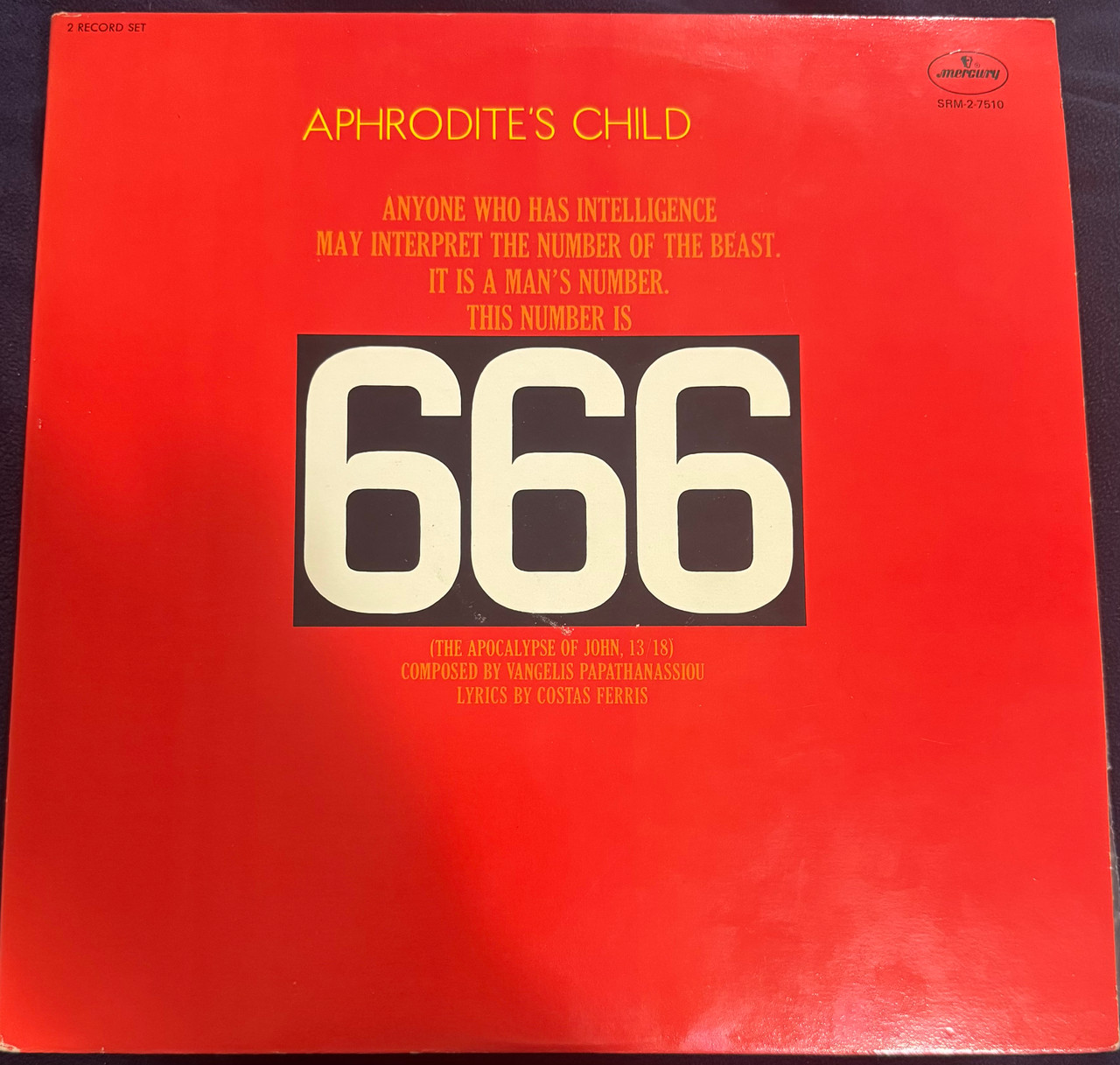 Aphrodite's Child 666 レコード Aphrodite's Child - 666 (1980 Canada 2LP EX/EX) - The Record Centre