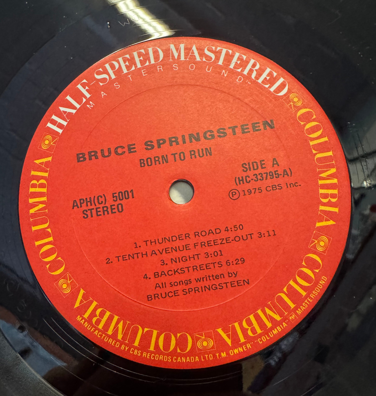 ◾️究極高音質ハーフスピードマスター盤◾️BRUCE SPRINGSTEEN Bruce Springsteen - Born to Run CBS Mastersound Half Speed Master